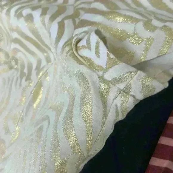 Lilly Pulitzer Sz 14 Millianua gold jacquard dress zebra print item# 5D - Picture 11 of 13